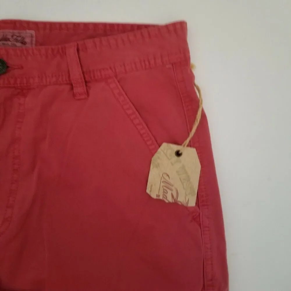 Madda Fella Shorts Mens 30 Red Cargo Inseam 10.5 New